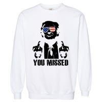 You Missed Donald Trump 2024 Finger Usa United States Presidential Election Garment-Dyed Sweatshirt