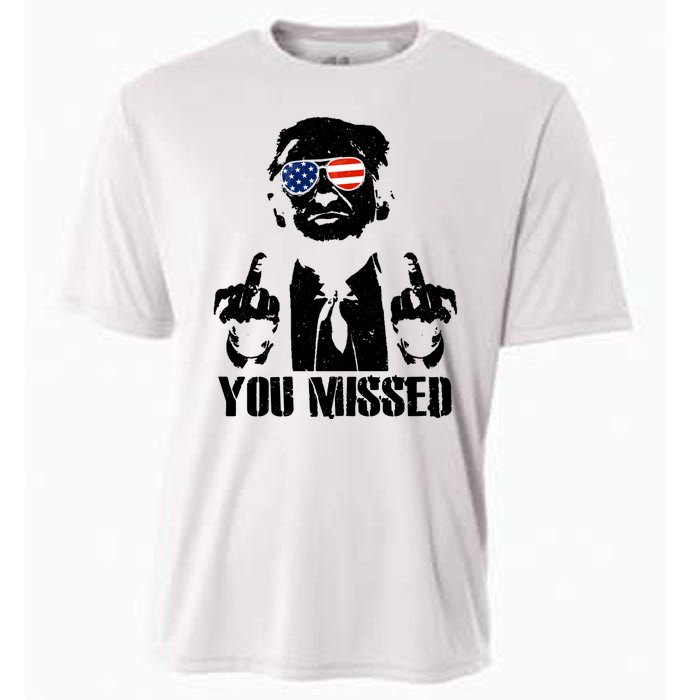 You Missed Donald Trump 2024 Finger Usa United States Presidential Election Cooling Performance Crew T-Shirt