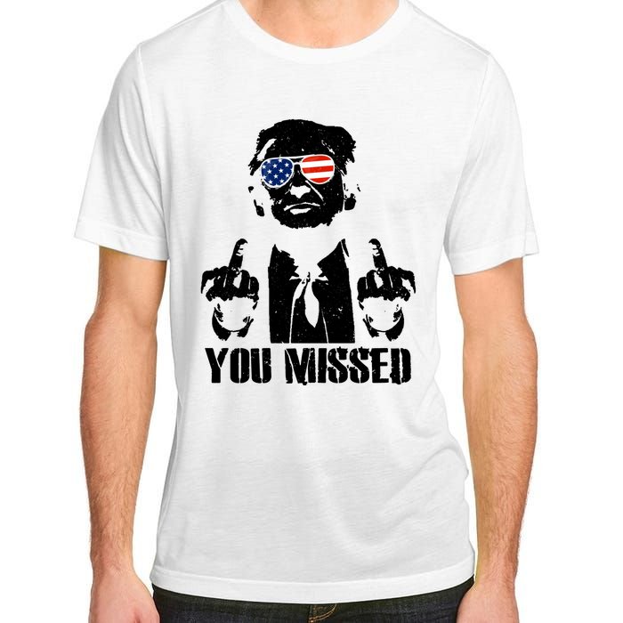 You Missed Donald Trump 2024 Finger Usa United States Presidential Election Adult ChromaSoft Performance T-Shirt