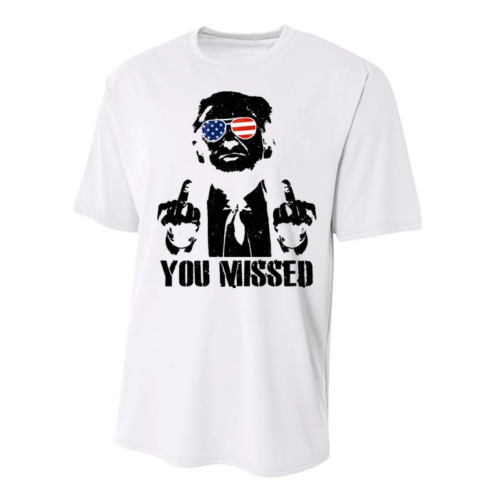 You Missed Donald Trump 2024 Finger Usa United States Presidential Election Performance Sprint T-Shirt