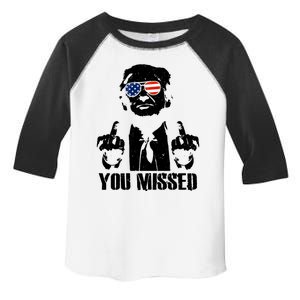 You Missed Donald Trump 2024 Finger Usa United States Presidential Election Toddler Fine Jersey T-Shirt