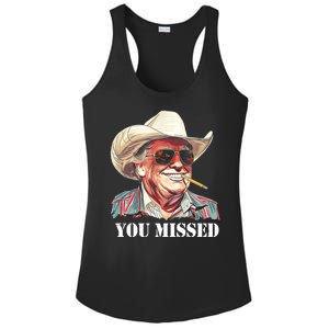 You Missed Donald Trump 2024 Ladies PosiCharge Competitor Racerback Tank