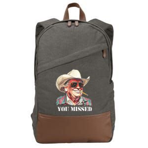 You Missed Donald Trump 2024 Cotton Canvas Backpack