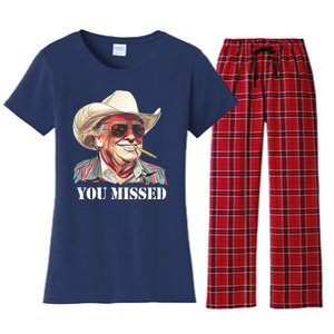 You Missed Donald Trump 2024 Women's Flannel Pajama Set