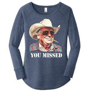 You Missed Donald Trump 2024 Women's Perfect Tri Tunic Long Sleeve Shirt