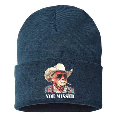 You Missed Donald Trump 2024 Sustainable Knit Beanie