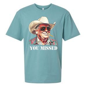 You Missed Donald Trump 2024 Sueded Cloud Jersey T-Shirt