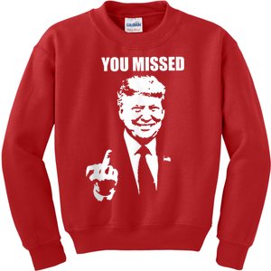 You Missed Donald Trump 2024 Usa Election Voting Kids Sweatshirt