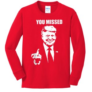 You Missed Donald Trump 2024 Usa Election Voting Kids Long Sleeve Shirt