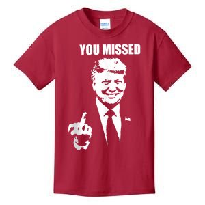 You Missed Donald Trump 2024 Usa Election Voting Kids T-Shirt