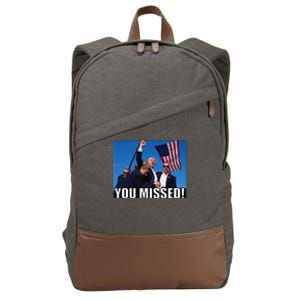 You Missed Donald Trump Cotton Canvas Backpack