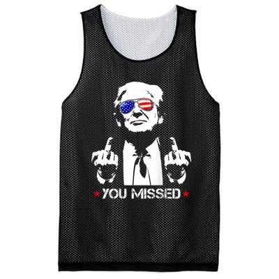 You Missed Donald Trump Funny Pro Trump 2024 Mesh Reversible Basketball Jersey Tank