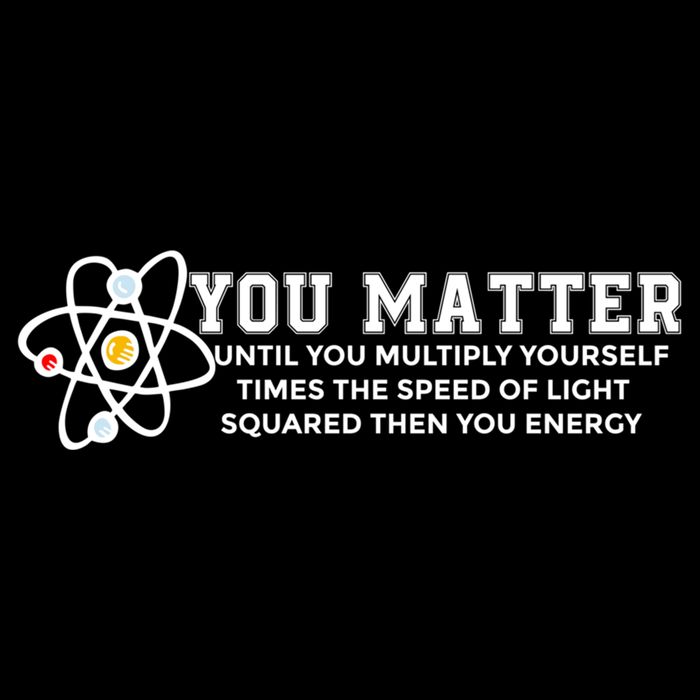 You Matter Energy Physicist Funny Physics Geek Nerd Gift Cropped Pullover Crew