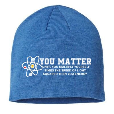 You Matter Energy Physicist Funny Physics Geek Nerd Gift Sustainable Beanie