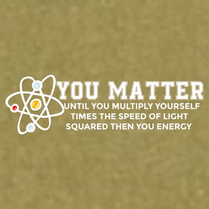 You Matter Energy Physicist Funny Physics Geek Nerd Gift Garment-Dyed Women's Muscle Tee