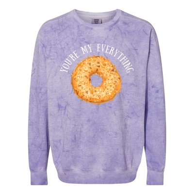 You're My Everything Bagel Cute Baking Lovers Colorblast Crewneck Sweatshirt