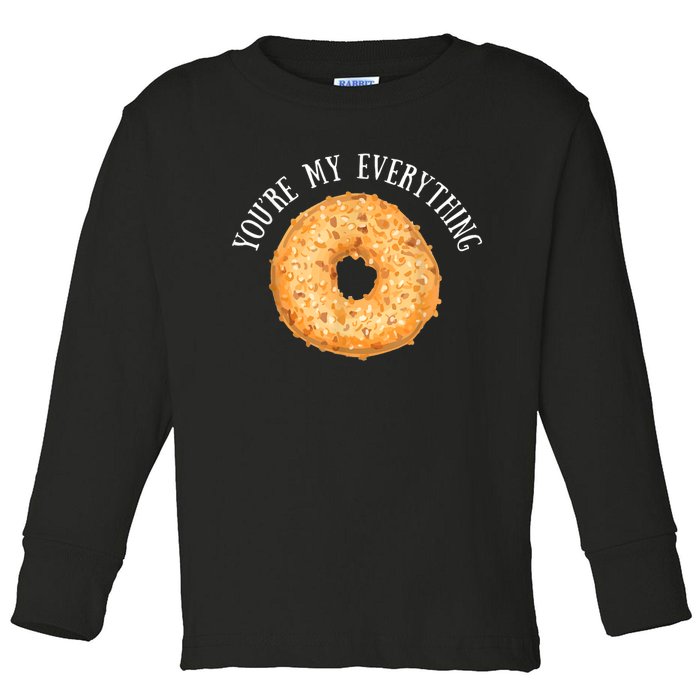 You're My Everything Bagel Cute Baking Lovers Toddler Long Sleeve Shirt