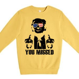 You Missed Finger Donald Trump Jd Vance 2024 Take America Back Pennsylvania Premium Crewneck Sweatshirt