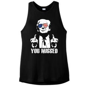 You Missed Finger Donald Trump Jd Vance 2024 Take America Back Pennsylvania Ladies PosiCharge Tri-Blend Wicking Tank