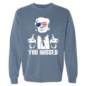 You Missed Finger Donald Trump Jd Vance 2024 Take America Back Pennsylvania Garment-Dyed Sweatshirt