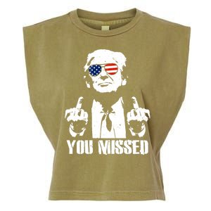 You Missed Finger Donald Trump Jd Vance 2024 Take America Back Pennsylvania Garment-Dyed Women's Muscle Tee