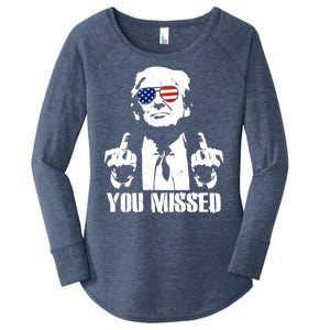 You Missed Finger Donald Trump Jd Vance 2024 Take America Back Pennsylvania Women's Perfect Tri Tunic Long Sleeve Shirt