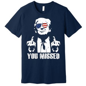 You Missed Finger Donald Trump Jd Vance 2024 Take America Back Pennsylvania Premium T-Shirt