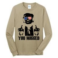 You Missed Finger Donald Trump Jd Vance 2024 Take America Back Pennsylvania Tall Long Sleeve T-Shirt