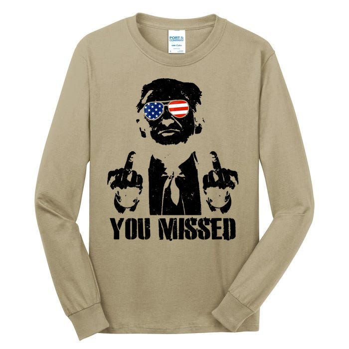 You Missed Finger Donald Trump Jd Vance 2024 Take America Back Pennsylvania Tall Long Sleeve T-Shirt