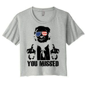 You Missed Finger Donald Trump Jd Vance 2024 Take America Back Pennsylvania Women's Crop Top Tee