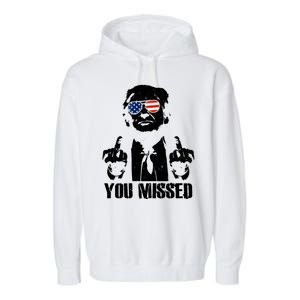 You Missed Finger Donald Trump Jd Vance 2024 Take America Back Pennsylvania Garment-Dyed Fleece Hoodie