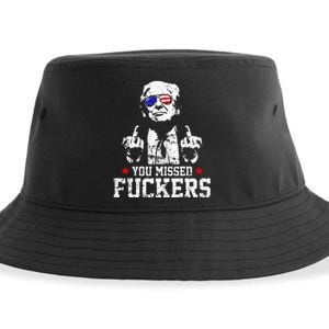 You Missed Fuckers Donald Trump 2024 Survived Election Rally Sustainable Bucket Hat