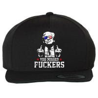 You Missed Fuckers Donald Trump 2024 Survived Election Rally Wool Snapback Cap