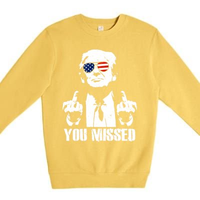 You Missed Finger Trump 2024 Take America Back Pennsylvania Rally Premium Crewneck Sweatshirt