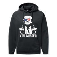 You Missed Finger Trump 2024 Take America Back Pennsylvania Rally Performance Fleece Hoodie