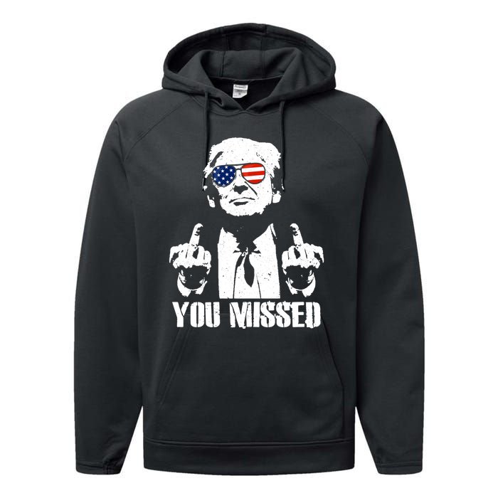 You Missed Finger Trump 2024 Take America Back Pennsylvania Rally Performance Fleece Hoodie