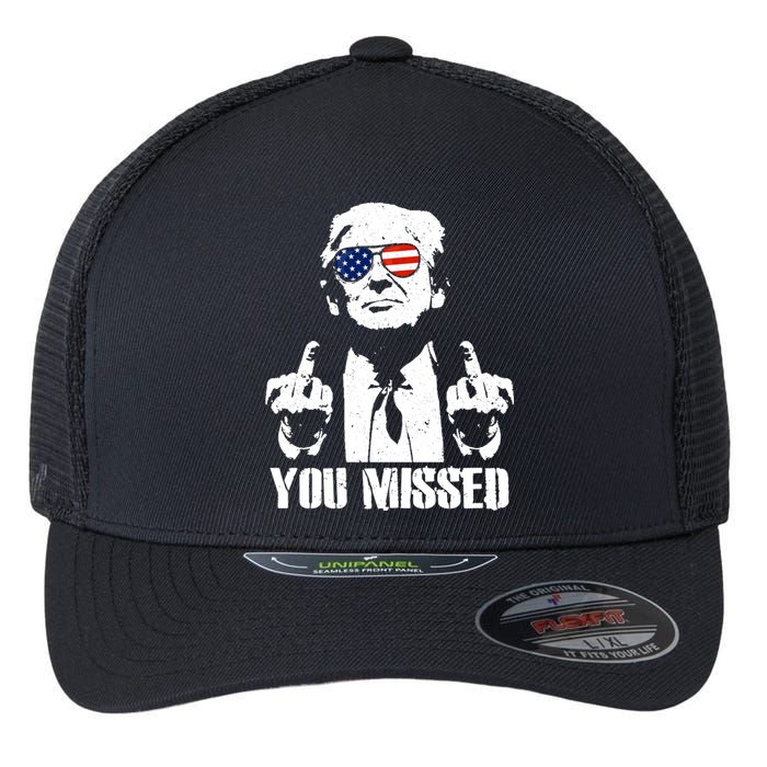 You Missed Finger Trump 2024 Take America Back Pennsylvania Rally Flexfit Unipanel Trucker Cap