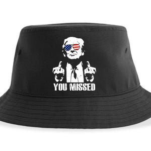 You Missed Finger Trump 2024 Take America Back Pennsylvania Rally Sustainable Bucket Hat