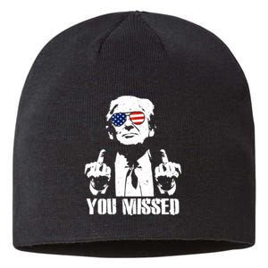 You Missed Finger Trump 2024 Take America Back Pennsylvania Rally Sustainable Beanie