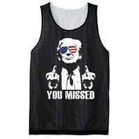 You Missed Finger Trump 2024 Take America Back Pennsylvania Rally Mesh Reversible Basketball Jersey Tank