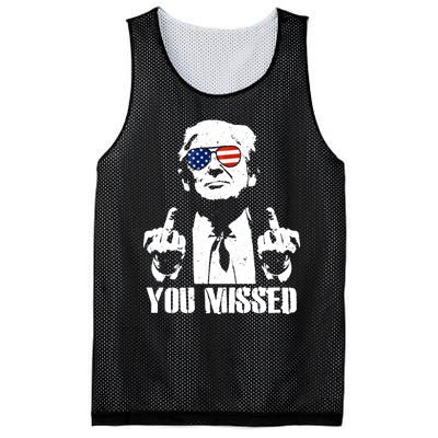 You Missed Finger Trump 2024 Take America Back Pennsylvania Rally Mesh Reversible Basketball Jersey Tank