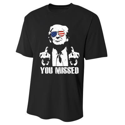 You Missed Finger Trump 2024 Take America Back Pennsylvania Rally Performance Sprint T-Shirt