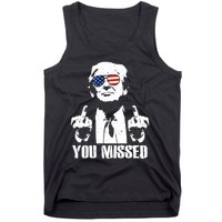 You Missed Finger Trump 2024 Take America Back Pennsylvania Rally Tank Top