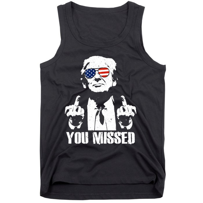 You Missed Finger Trump 2024 Take America Back Pennsylvania Rally Tank Top