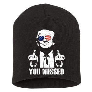 You Missed Finger Trump 2024 Take America Back Pennsylvania Rally Short Acrylic Beanie