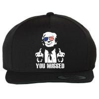 You Missed Finger Trump 2024 Take America Back Pennsylvania Rally Wool Snapback Cap