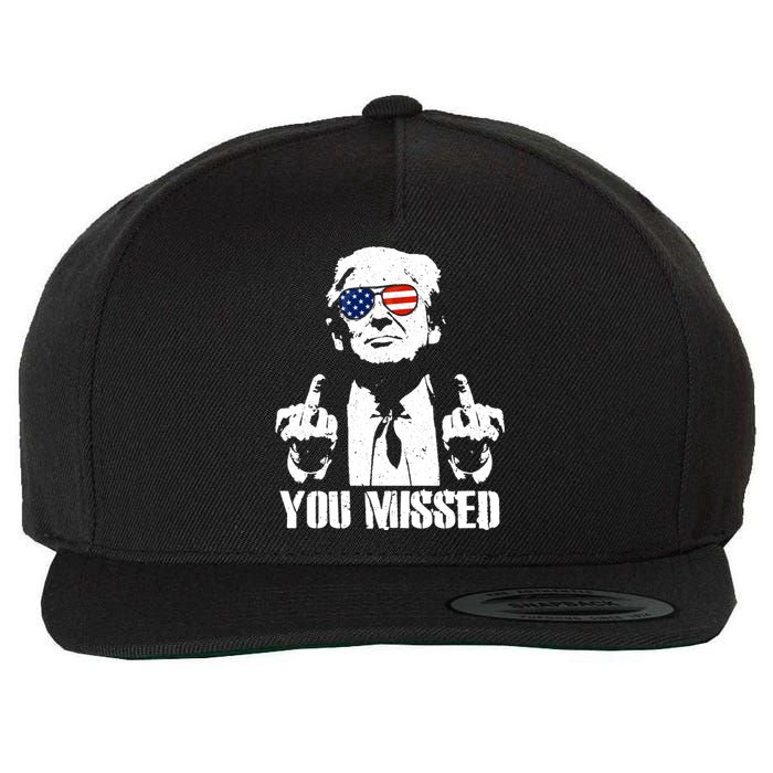 You Missed Finger Trump 2024 Take America Back Pennsylvania Rally Wool Snapback Cap