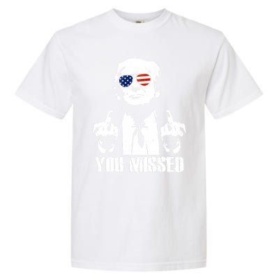 You Missed Finger Trump 2024 Take America Back Pennsylvania Rally Garment-Dyed Heavyweight T-Shirt