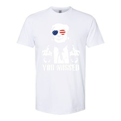 You Missed Finger Trump 2024 Take America Back Pennsylvania Rally Softstyle CVC T-Shirt