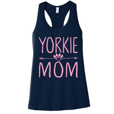 Yorkie Mom Funny Dog Lover Mama Mothers Day Gift Women's Racerback Tank